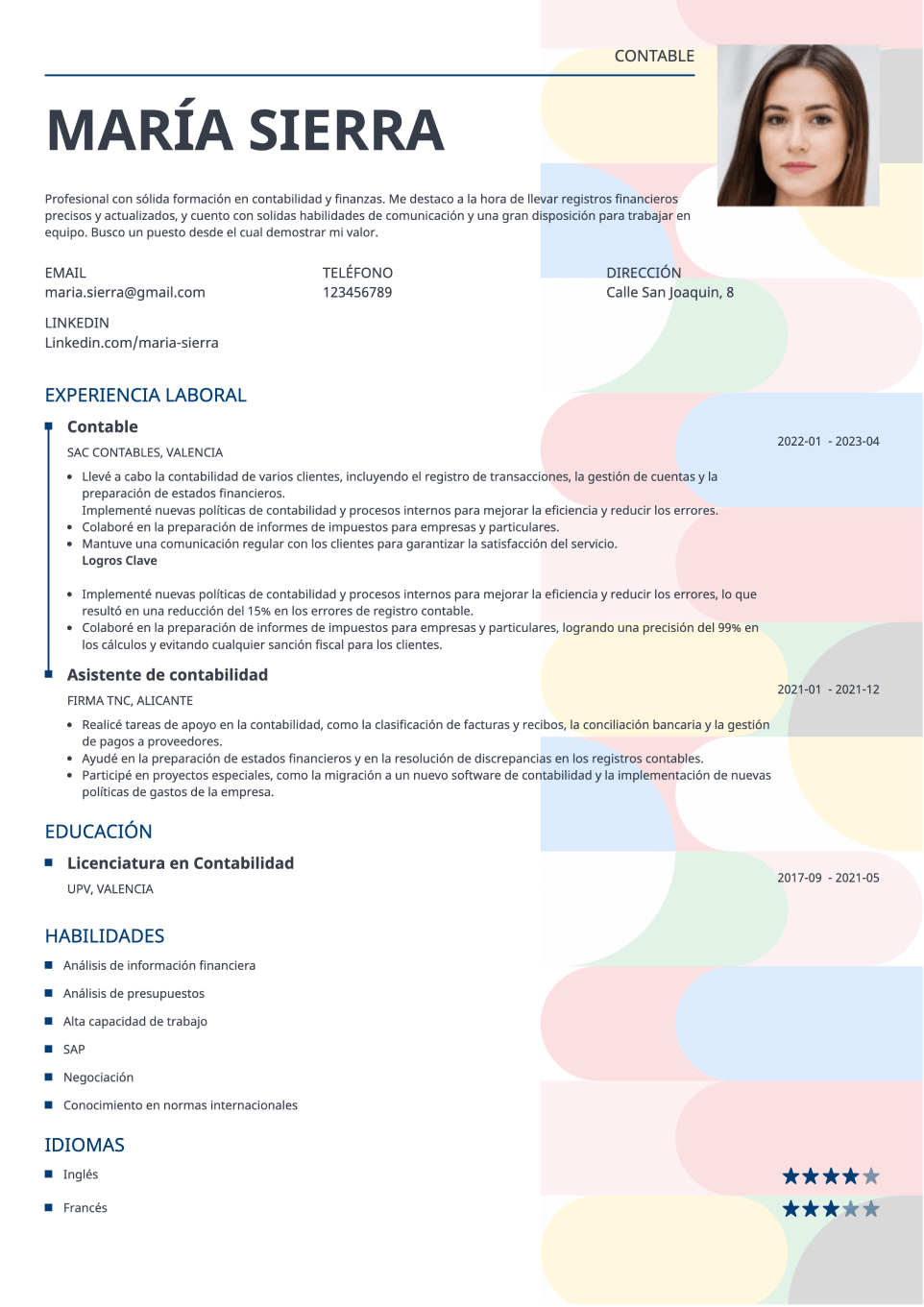 Plantilla de curriculum Spectra