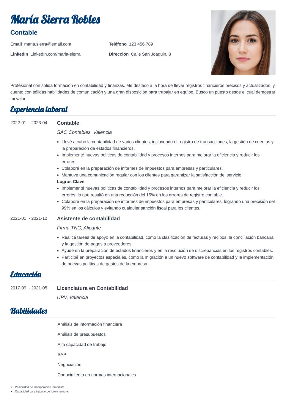 Modelo de CV creativo