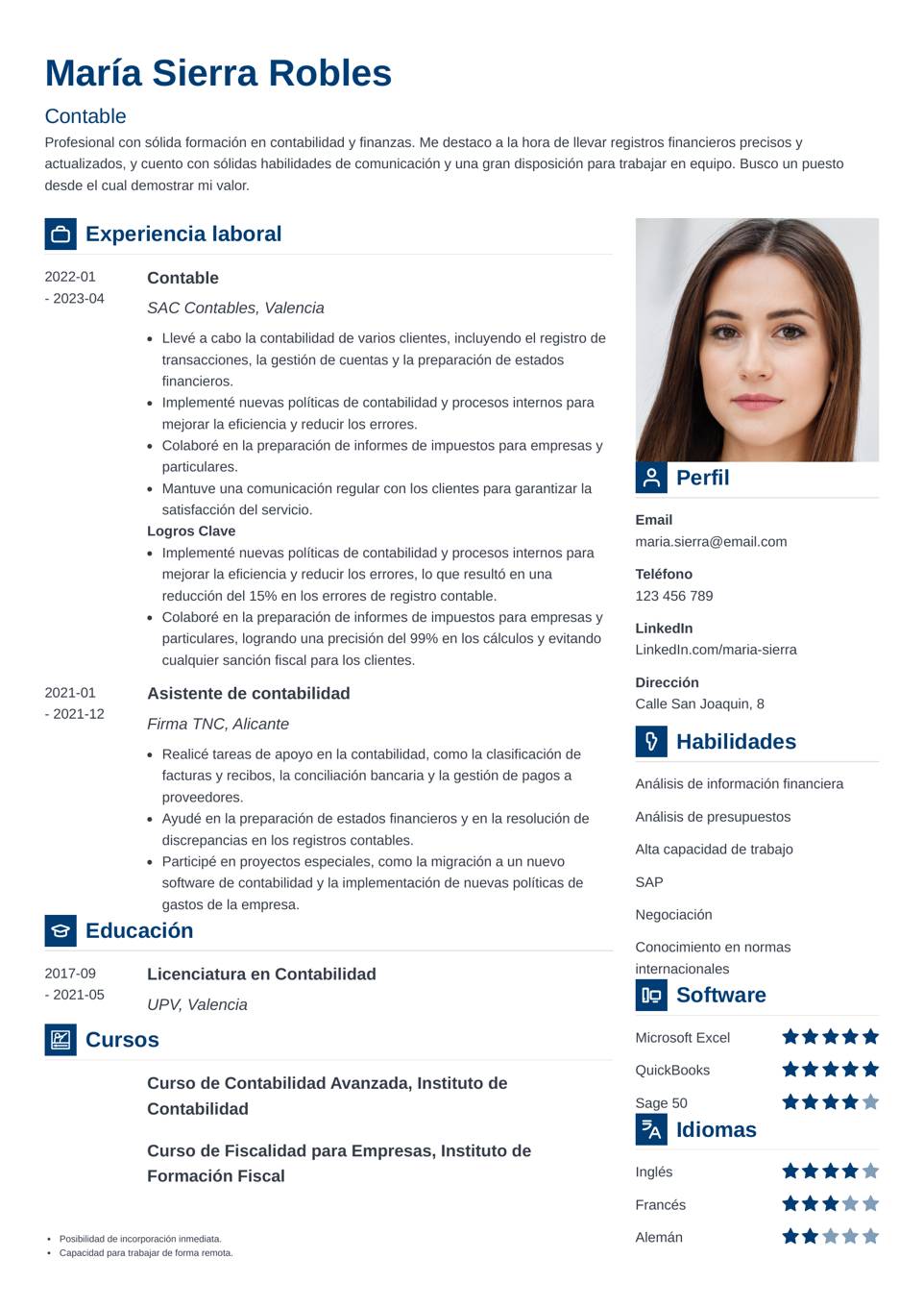 Modelo de CV para rellenar